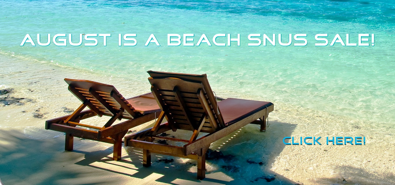 Life's a beach and so is our August Snus Sale!