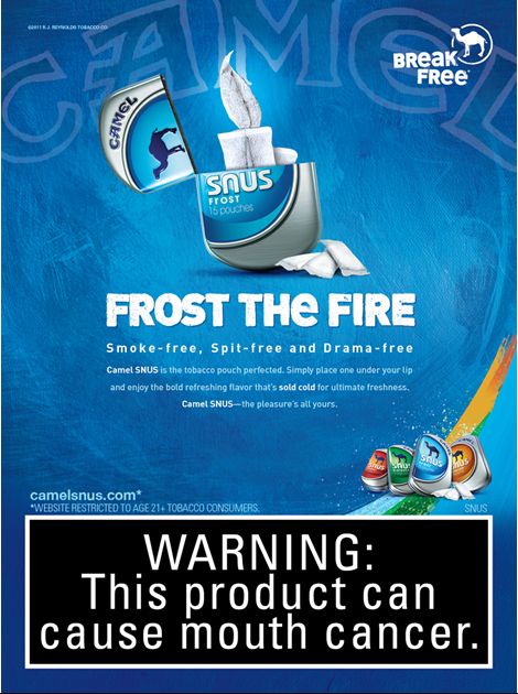 Camel Frost Snus Ad; circa 2011
