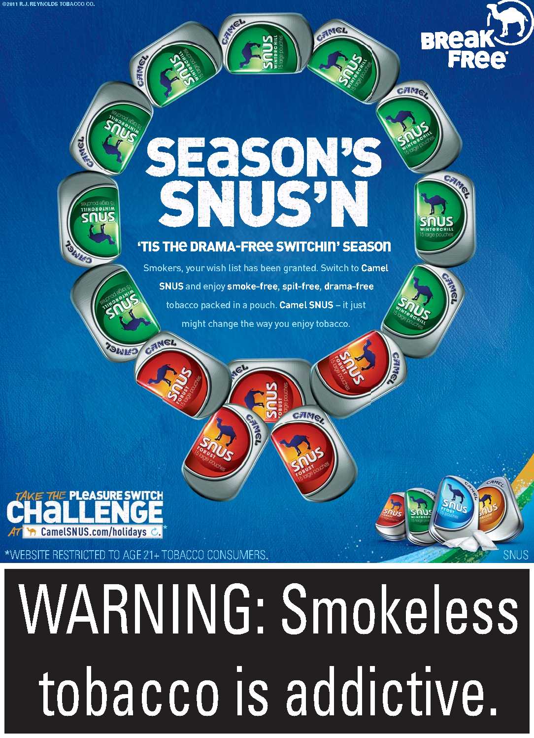 Camel SNUS ad - Seasons SnusN