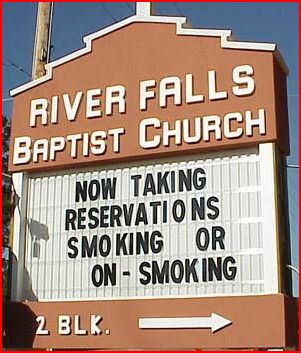 Smoking Cigarettes in Church