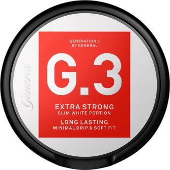 General G.3 Slim White Extra Strong Portion Snus