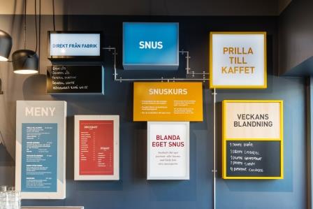 Concept of the Swedish Match Snus Store Gothenburg