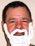 Lame attempt at a Santa beard.