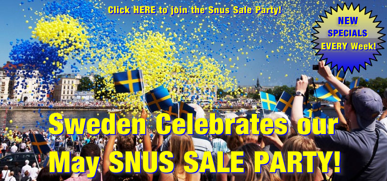 May Snus Sale All Month Long at SnusCentral.com!