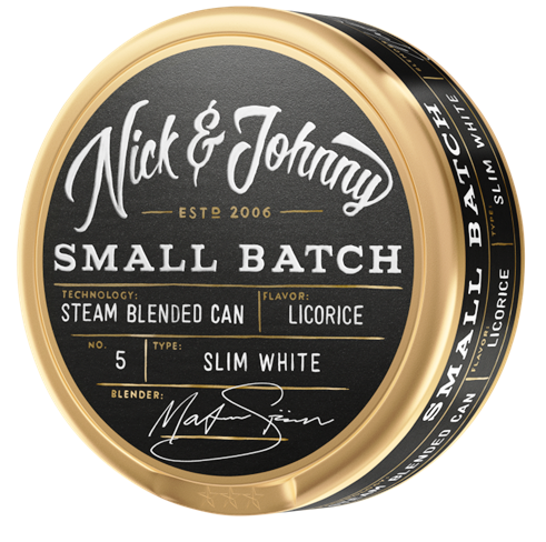 Nick & Johnny Small Batch Licorice Slim White Portion Snus