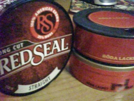 Red Seal Moist Smokeless Tobacco and Roda Lacket Swedish Snus....both flavored!