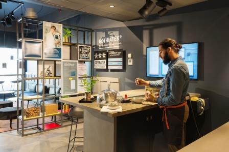 Snus making station; Swedish Match Snus Store in Gothenburg