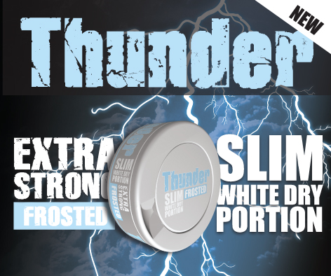 Thunder Frosted Slim White Dry Portion Snus