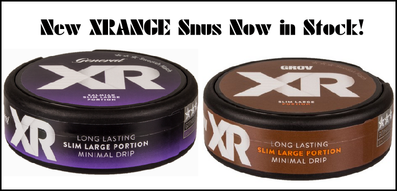 XRANGE Salmiak Slim Portion Snus & XRANGE Grov Slim Portion Snus