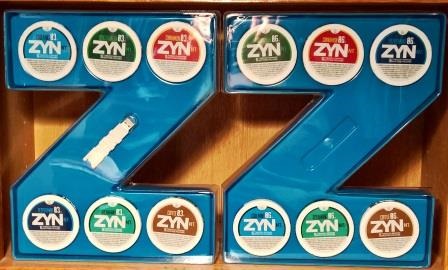 ZYN nt Displays; 3mg nicotine and 6mg nicotine
