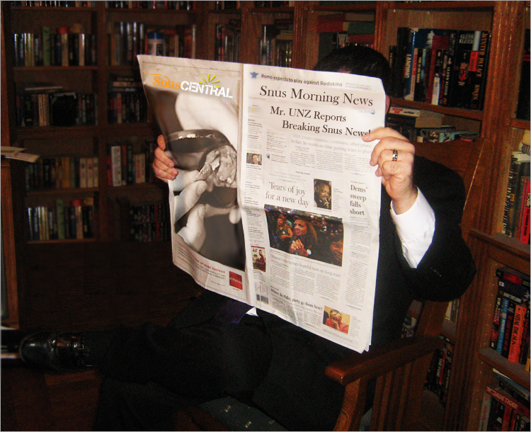 Mr. UNZ - I use Swedish Snus while I read the paper.