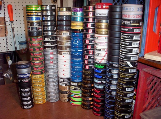 Swedish Snus Cans and a lot of them