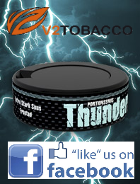 LIKE V2 Tobacco on Facebook and you will LOVE this Thunder Snus Super-Sale!