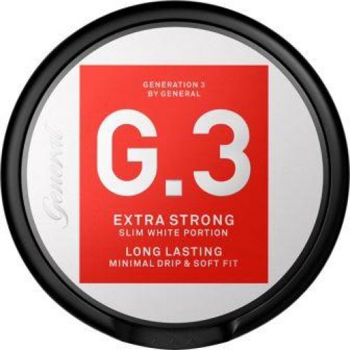 Snus Review:  General G.3 Slim White Extra Strong Portion Snus