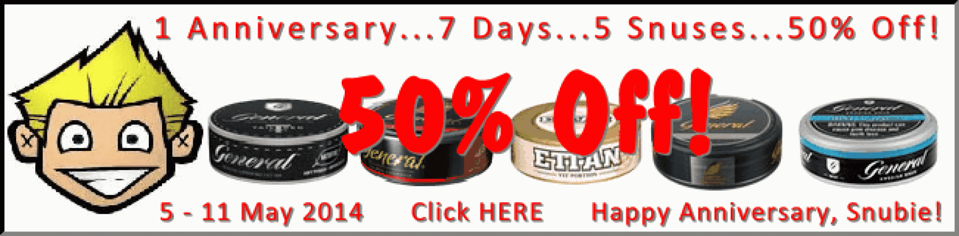 50% OFF Snus Sale!