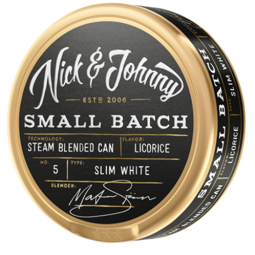 Nick & Johnny Small Batch Licorice Slim White Portion Snus Released!
