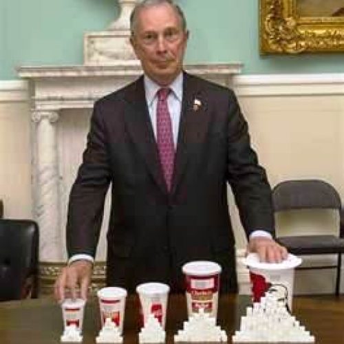 Mike Bloomberg Tries to Look Busy with Coke