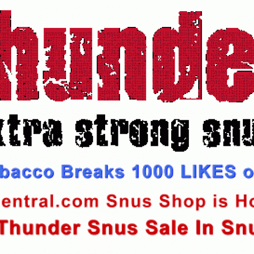 Free Snus; Thunder Snus prices SLASHED; The V2 1000 LIKES Facebook Event.